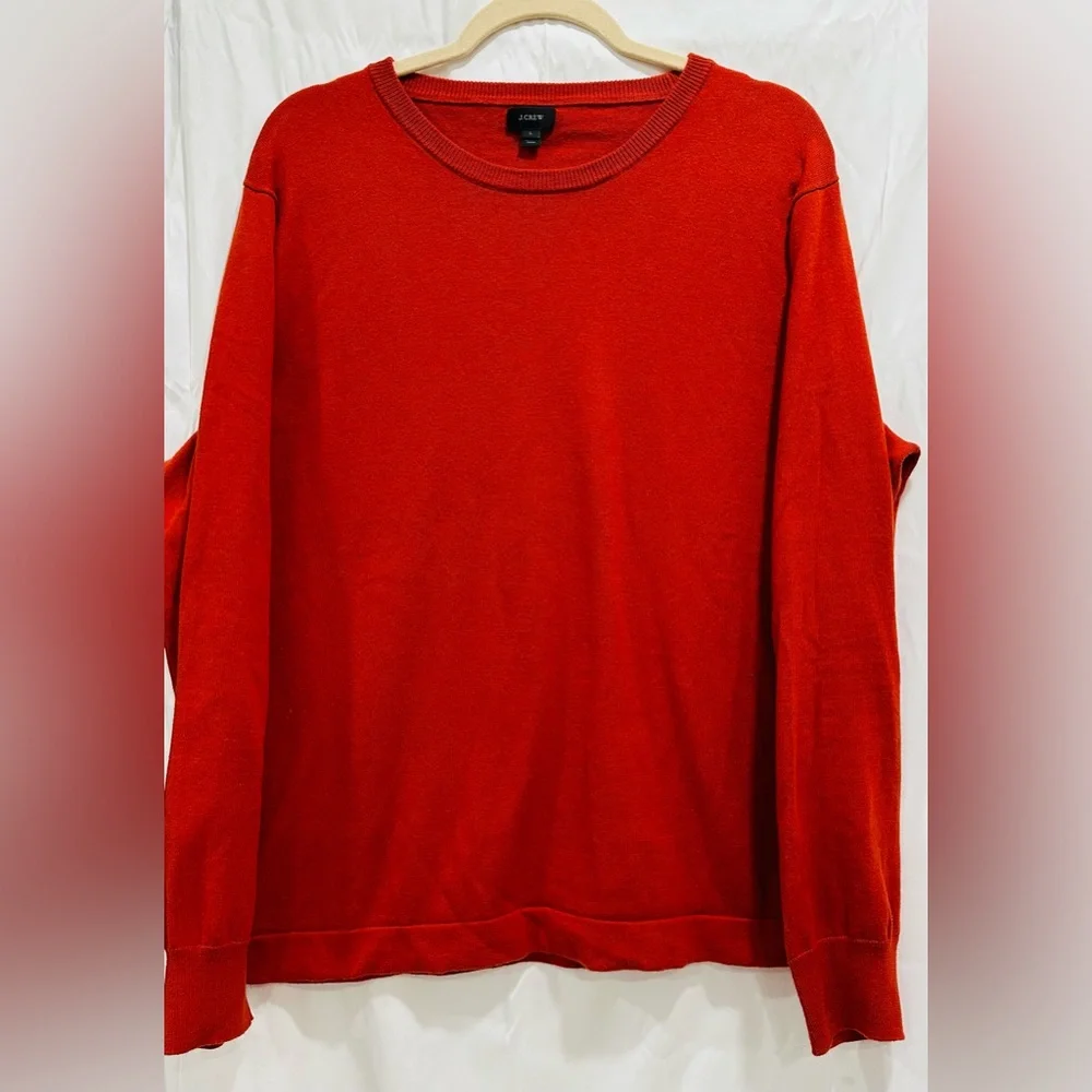 J.Crew 100% Cotton‎ Crewneck Men’s Sweater Orange Size L
